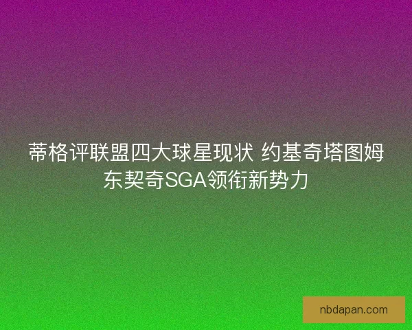 蒂格评联盟四大球星现状 约基奇塔图姆东契奇SGA领衔新势力