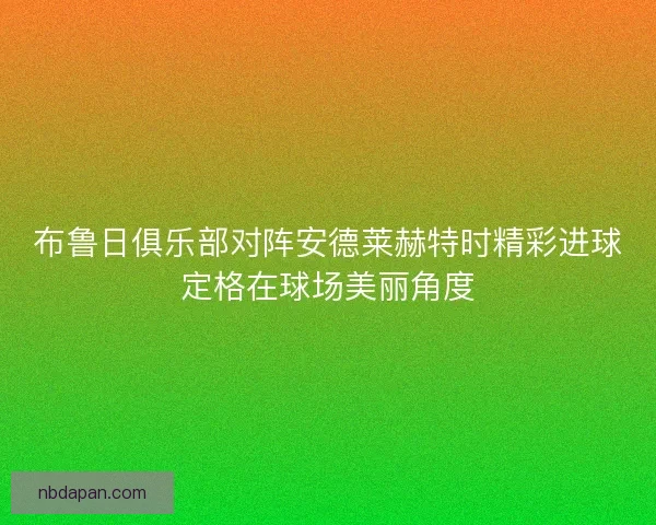 布鲁日俱乐部对阵安德莱赫特时精彩进球定格在球场美丽角度